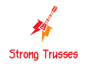 Thunder Guitar Band logo design