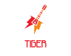 Thunder Guitar Band logo design