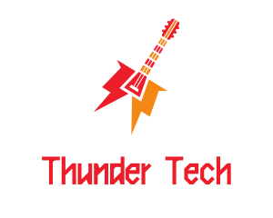 Thunder - Thunder Guitar Band logo design