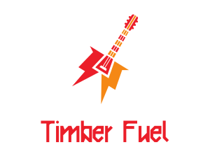 Thunder Guitar Band logo design