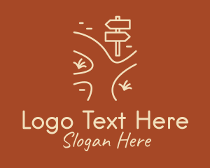 Trek - Road Pathway Sign logo design