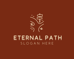 Road Pathway Sign  logo design