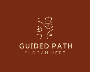 Road Pathway Sign  logo design