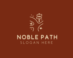 Road Pathway Sign  logo design