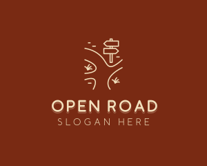 Road Pathway Sign  logo design