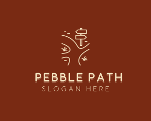 Road Pathway Sign  logo design