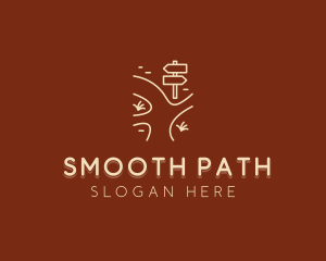 Road Pathway Sign  logo design