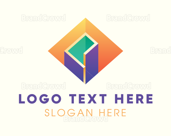 3D Abstract Construction Logo