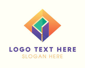Three-dimensional - 3D Abstract Construction logo design