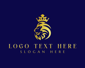 Lion - Royal Crown Lion logo design