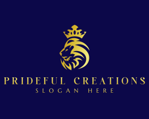 Pride - Royal Crown Lion logo design