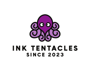 Cute Cartoon Octopus logo design