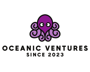 Cute Cartoon Octopus logo design