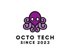 Octopus - Cute Cartoon Octopus logo design