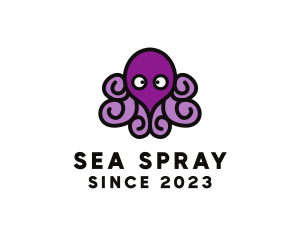 Cute Cartoon Octopus logo design