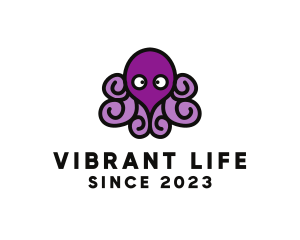 Cute Cartoon Octopus logo design