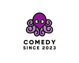 Animal - Cute Cartoon Octopus logo design