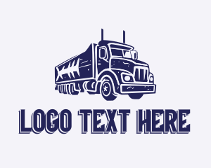 Rebel - Old Blue Rustic Truck logo design