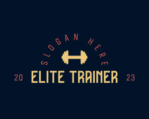 Dumbbell Training Fitness logo design