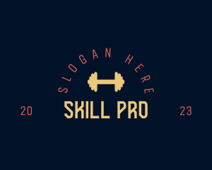 Training - Dumbbell Training Fitness logo design