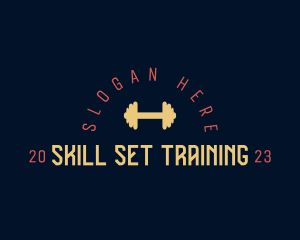 Training - Dumbbell Training Fitness logo design