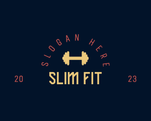 Dumbbell Training Fitness logo design