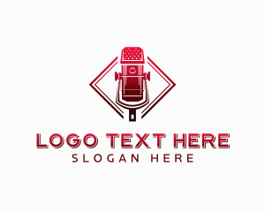 Radio - Microphone Radio Station logo design