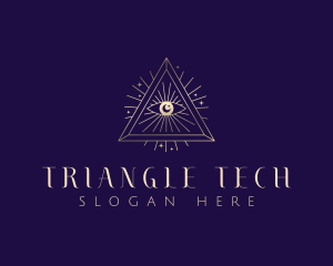 Triangle - Moon Eye Triangle logo design