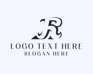 Letter R - Elegant Swoosh Boutique logo design