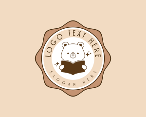 Bear - Kiddie Book Library logo design