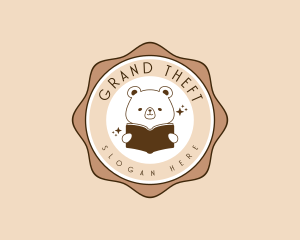 Bear - Kiddie Book Library logo design