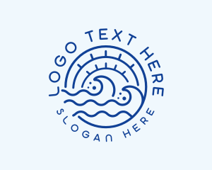 Waves - Tide Sea Surfer logo design