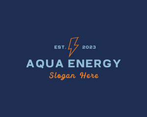 Electric Energy Thunder logo design