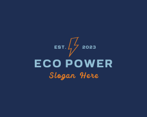 Renewable Energy - Electric Energy Thunder logo design
