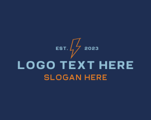 Power - Electric Energy Thunder logo design