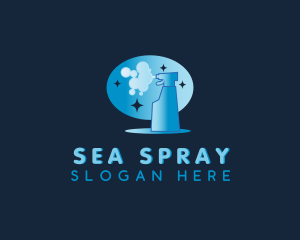 Cleaning Spray Bottle logo design