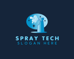 Cleaning Spray Bottle logo design