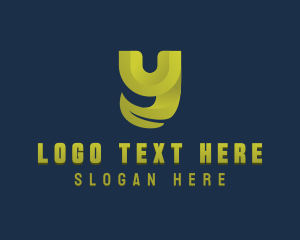 Letter Y - Leaf Eco Letter Y logo design