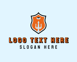 League - Sports Trident Shield logo design