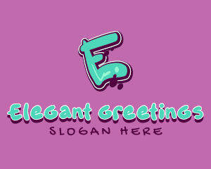 Modern Graffiti Letter E logo design