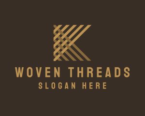 Woven - Textile Woven Letter K logo design