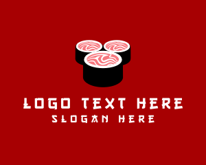 Fast Food - Japanese Sushi Roll logo design