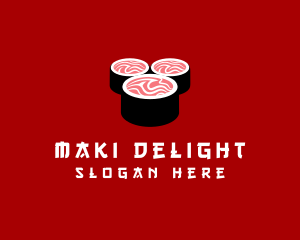 Maki - Japanese Sushi Roll logo design