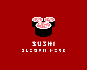 Japanese Sushi Roll  logo design