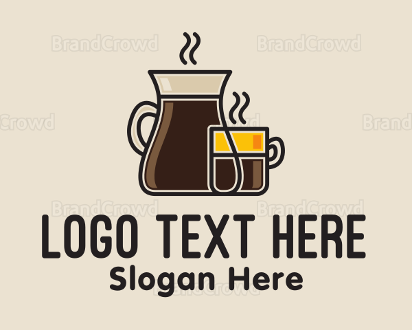 Coffee Drink Glassware Logo