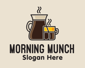 Brunch - Coffee Drink Glassware logo design
