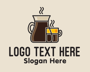 Pitcher - Coffee Drink Glassware logo design