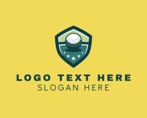 Golf Instructor - Shield Golf Ball Tournament logo design