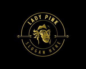 Valkyrie Lady Warrior logo design