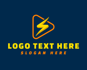 Electric - Lightning Bolt Media logo design